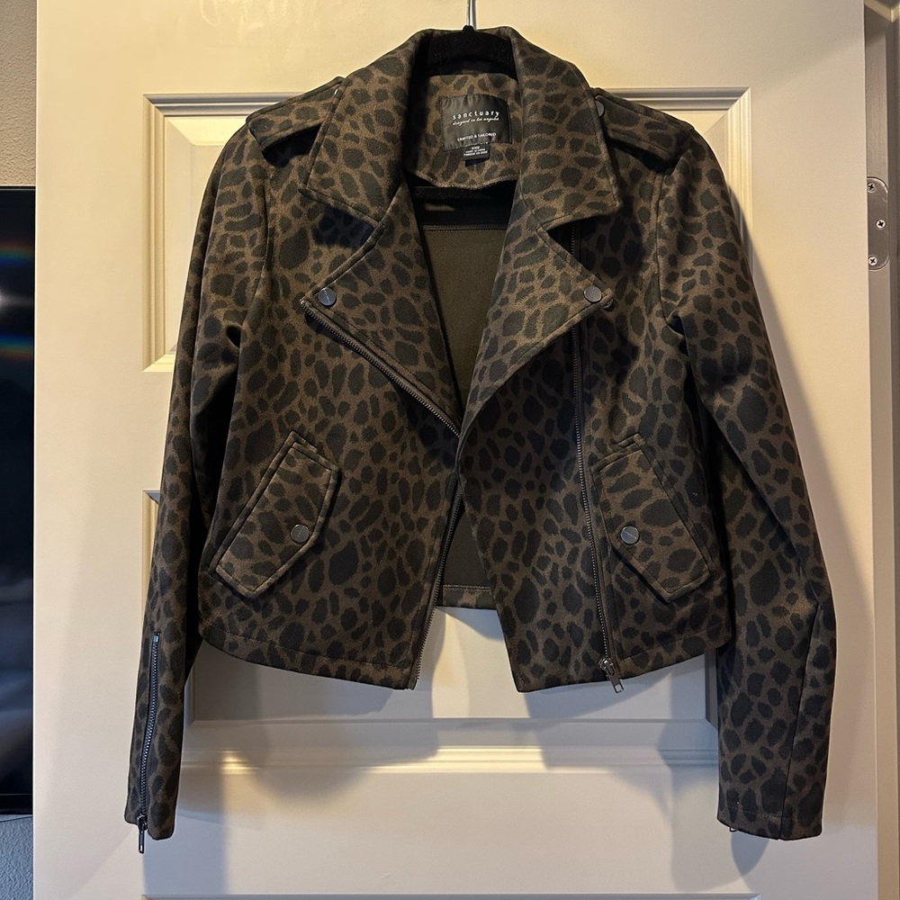 Sanctuary Leopard Print Moto Jacket - image 2